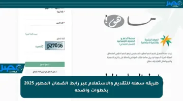 طريقة سهلة للتقديم والاستعلام عبر رابط الضمان المطور 2025 بخطوات واضحة